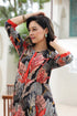 Tropical Printed Pure Cotton Maxi Ethnic Dresses